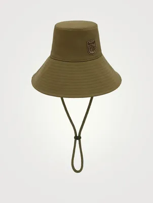 Wide Bucket Hat With Patch