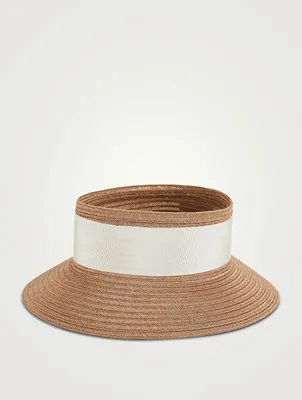 Kayla Straw Visor Boater Hat
