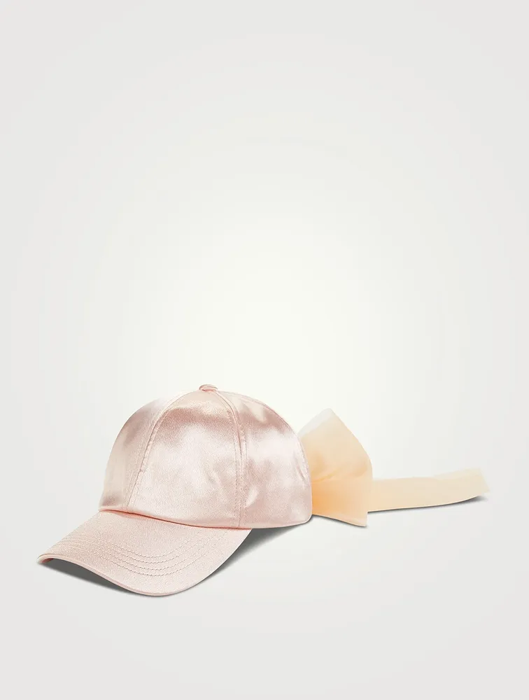 Lauren Satin Baseball Cap With Bow