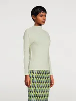 Rib Pleats February Long-Sleeve Top