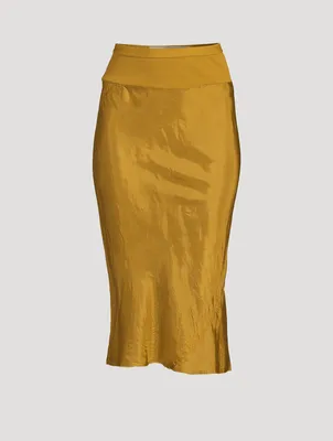 Bias-Cut Midi Skirt