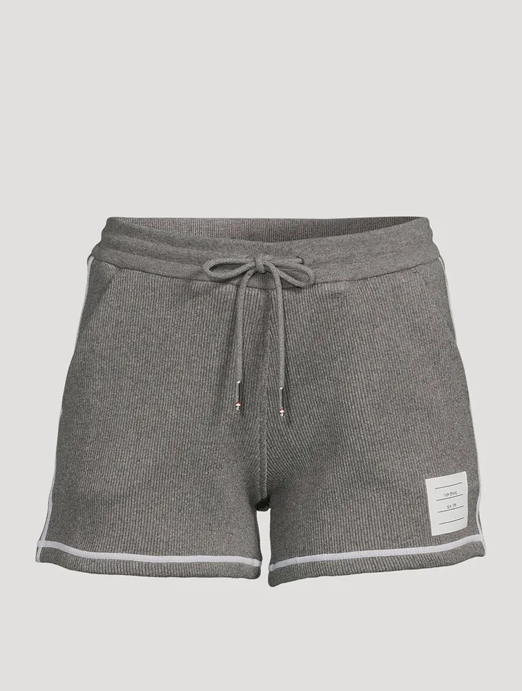 Contrast Stitch Cotton Shorts