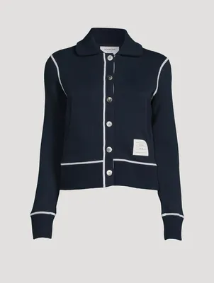 Contrast Stitch Cotton Rib Jacket