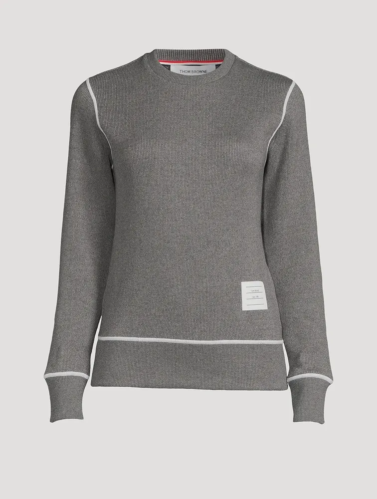 Contrast Stitch Cotton Sweatshirt