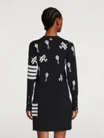 Sky Icon Intarsia Merino Wool Cardigan