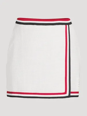 Textured Cotton Mini Skirt