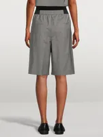 Lamay Wool High-Waisted Shorts