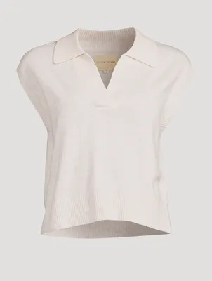 Pagan Cap-Sleeve Cashmere Sweater