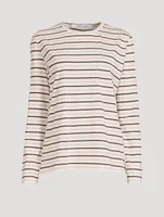 Nobile Organic Cotton Long-Sleeve T-Shirt Stripe Print