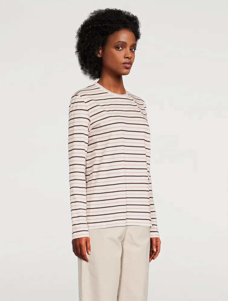 Nobile Organic Cotton Long-Sleeve T-Shirt Stripe Print