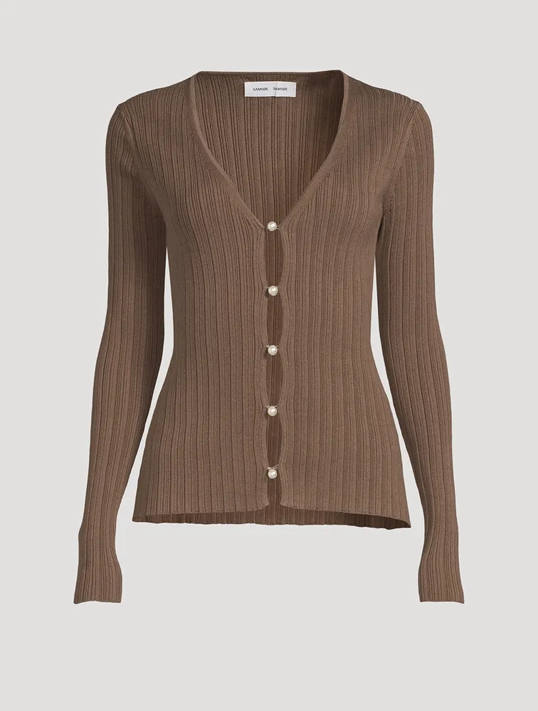 Joan Rib-Knit Cardigan