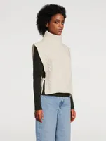 Keiko Cable-Knit Turtleneck Vest