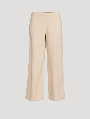 Bouclé Wide-Leg Joggers