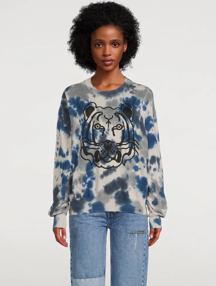 Tiger Sweater Tie-Dye Print