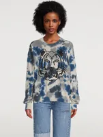 Tiger Sweater Tie-Dye Print
