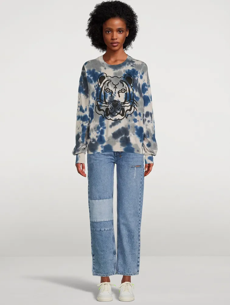 Tiger Sweater Tie-Dye Print