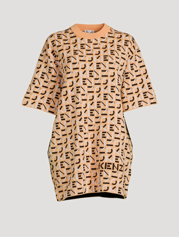 Golden Monogram Printed Shirt Dress