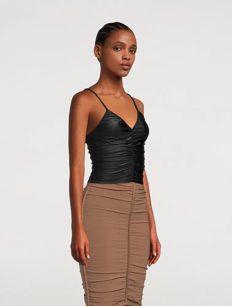 Ruched Spandex Jersey Cami