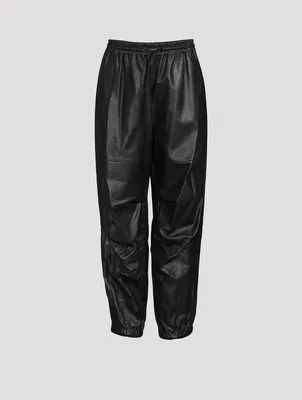 Baggy Leather Joggers