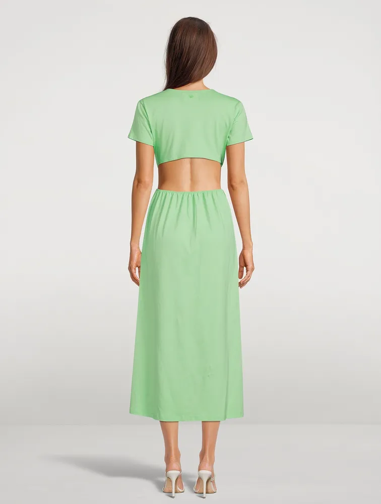 Seram Cut-Out Cotton Midi Dress