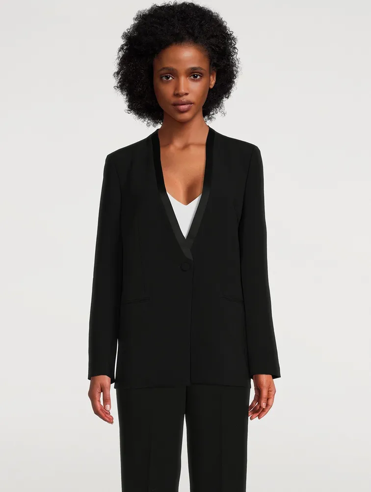 Crepe Tuxedo Jacket