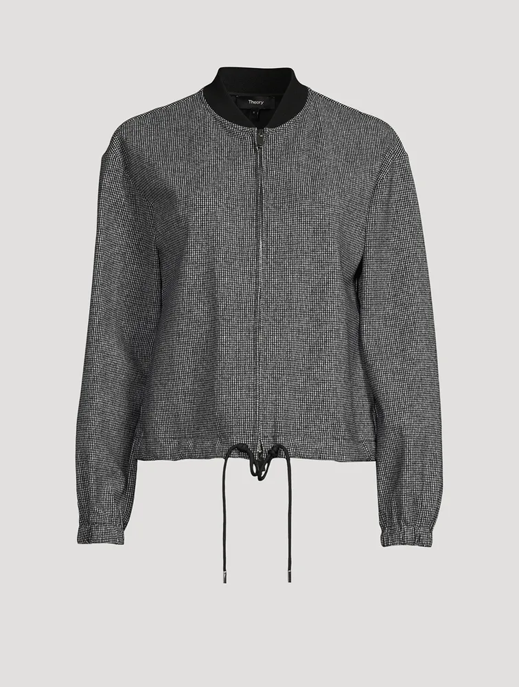 Ponte Anorak Houndstooth Print