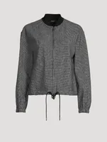 Ponte Anorak Houndstooth Print