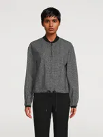 Ponte Anorak Houndstooth Print