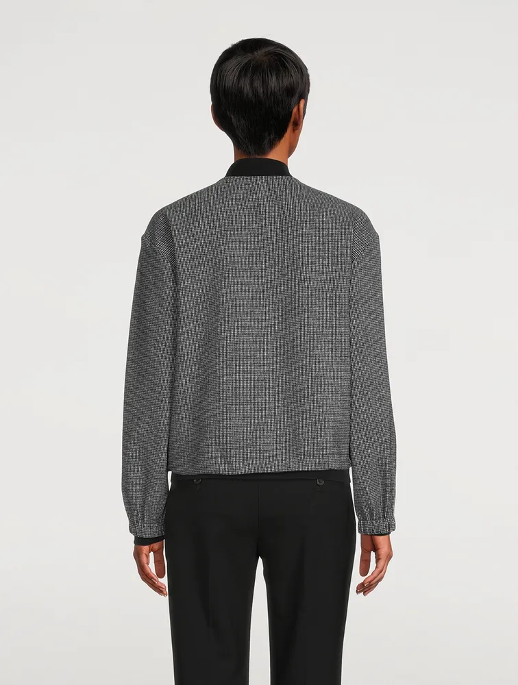 Ponte Anorak Houndstooth Print