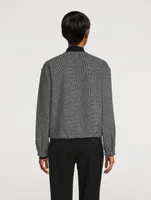 Ponte Anorak Houndstooth Print