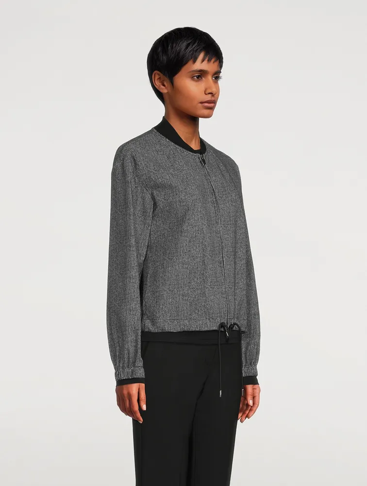 Ponte Anorak Houndstooth Print