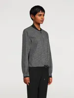 Ponte Anorak Houndstooth Print
