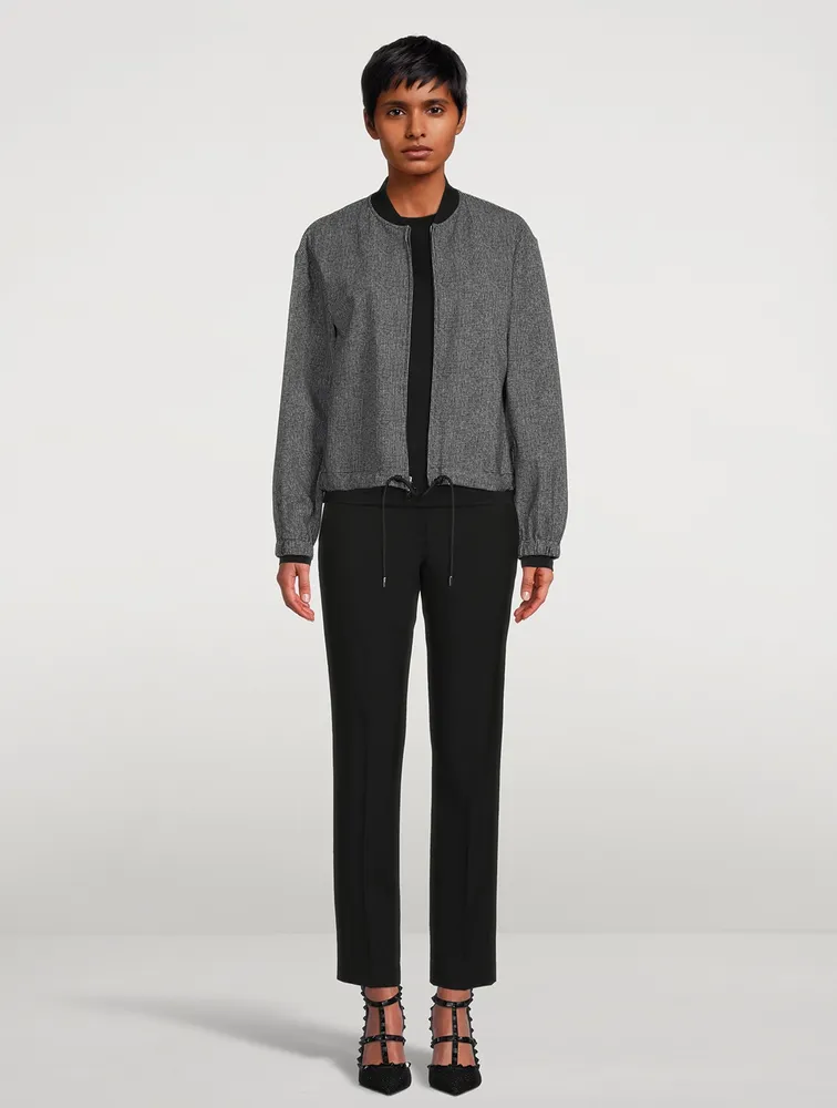 Ponte Anorak Houndstooth Print