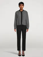 Ponte Anorak Houndstooth Print