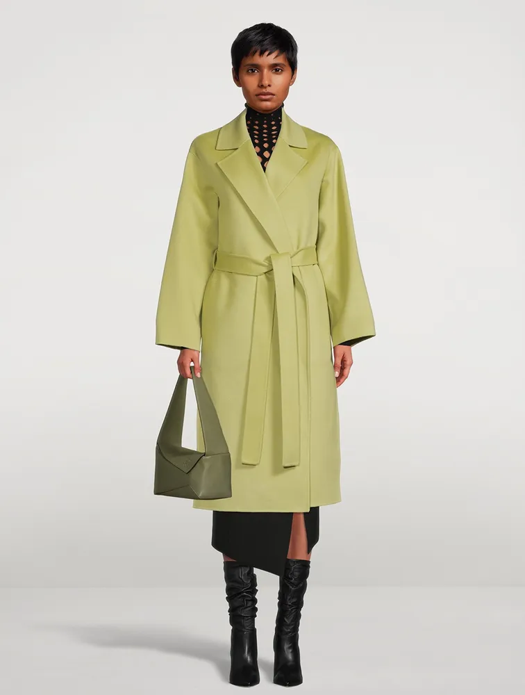 Belted Wool And Cashmere Wrap Coat