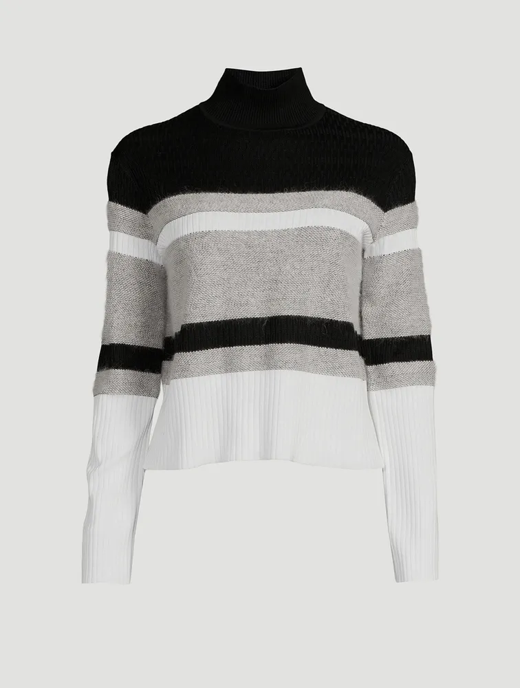 Colourblock Turtleneck Sweater