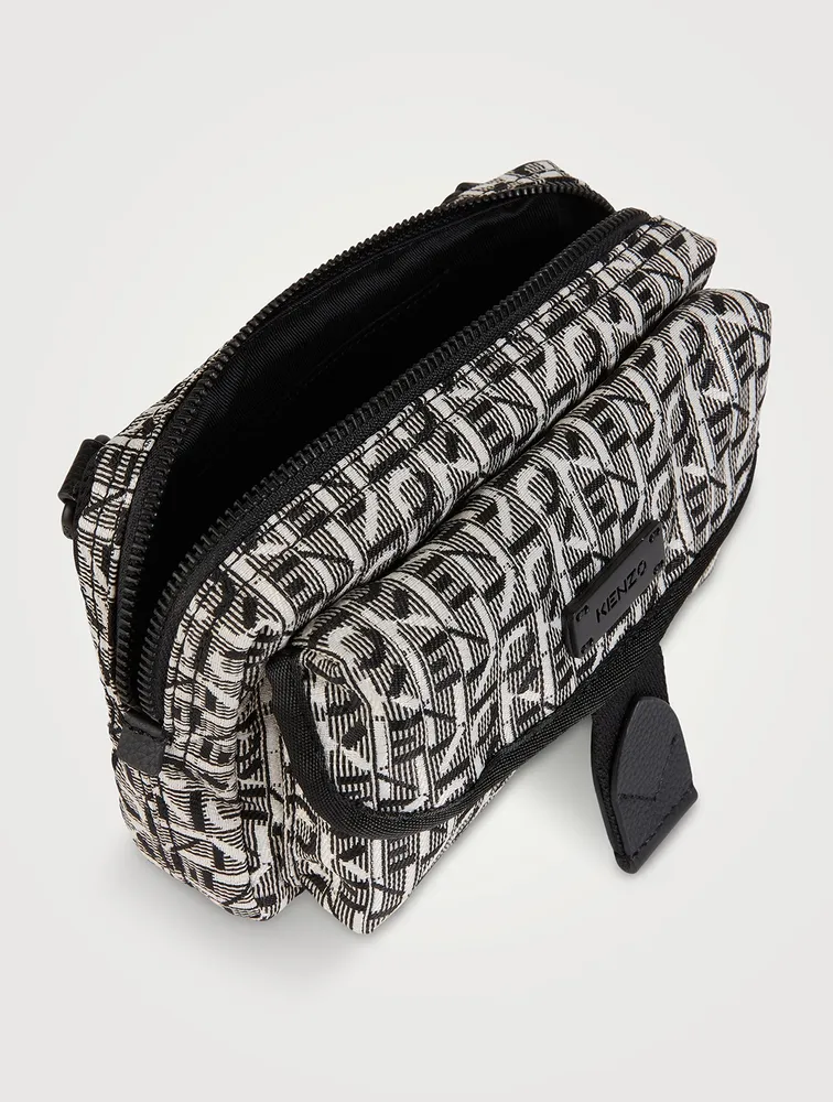 Courier Crossbody Bag In Logo Print