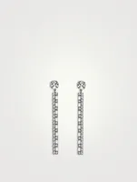 Chain Fringe Earrings With Crystals