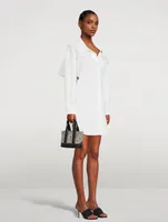 Cut-Out Cotton Shirt Dress