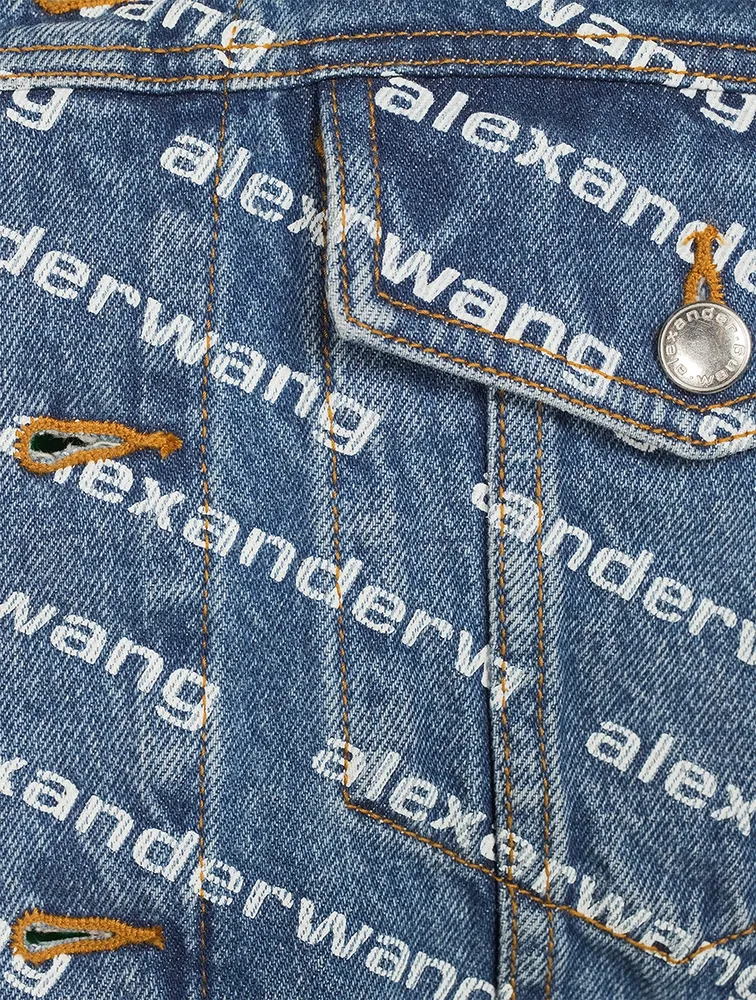 Game Denim Jacket Logo Print