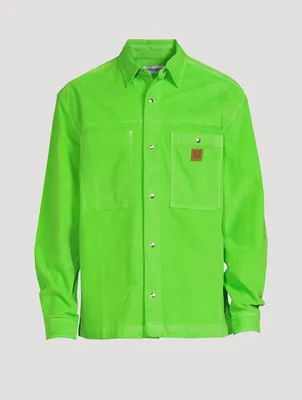 Snap-Button Shirt Jacket