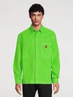 Snap-Button Shirt Jacket