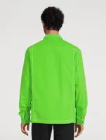Snap-Button Shirt Jacket