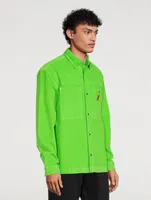 Snap-Button Shirt Jacket