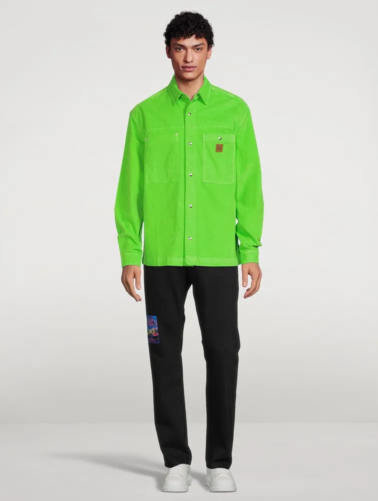 Snap-Button Shirt Jacket