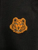 Cotton-Blend Track Pants With Tiger Crest