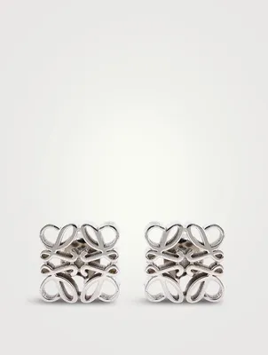Anagram Sterling Silver Stud Earrings