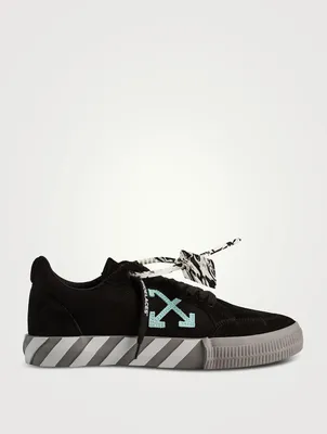 Low Vulcanized Canvas And Suede Sneakers