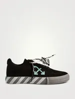 Low Vulcanized Canvas And Suede Sneakers