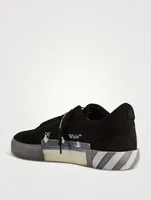 Low Vulcanized Canvas And Suede Sneakers